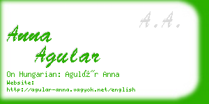 anna agular business card